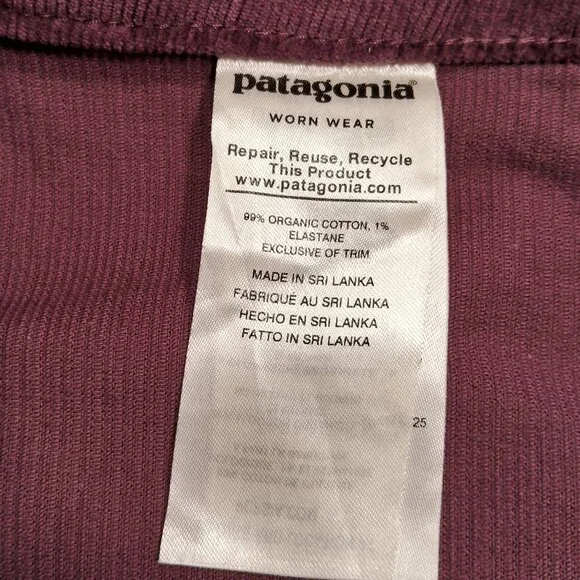 Patagonia Organic Cotton Corduroy Pants in Burgundy- size 29 - Picture 10 of 11